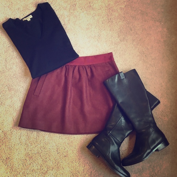 J. Crew Dresses & Skirts - J. Crew Maroon Wool Skirt